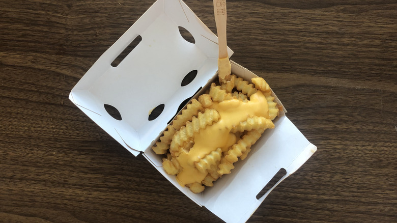Order of cheese fries from Shake Shack.