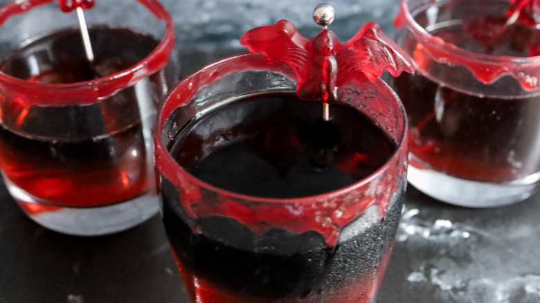 three vampire's kiss cocktails