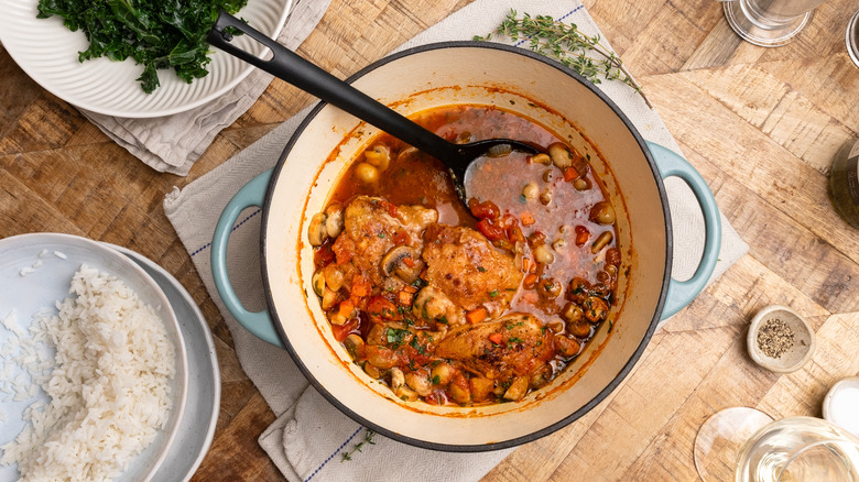 French-style chicken chasseur