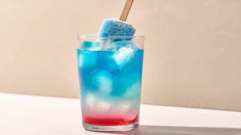 bomb pop cocktail on a table