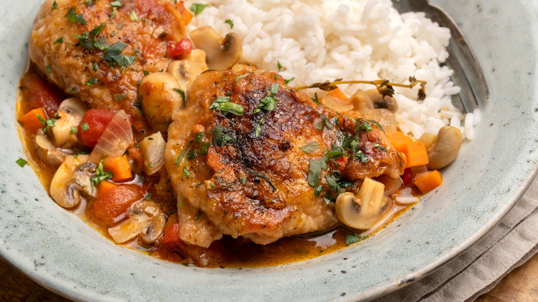 French-style chicken chasseur