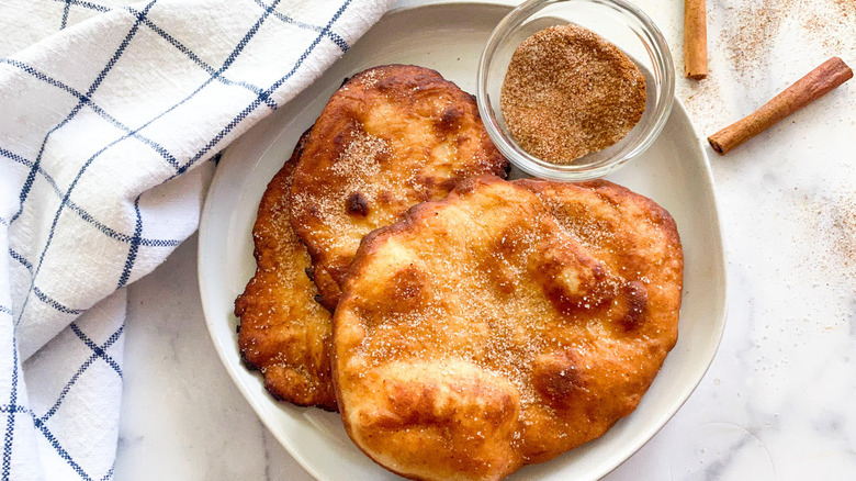 elephant ear on a plate