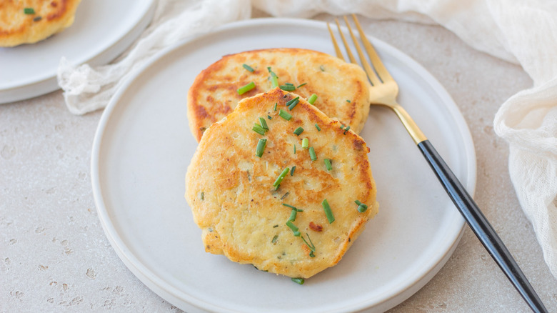 potato cakes on plate