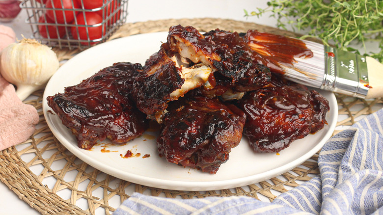 bbq chicken on plate