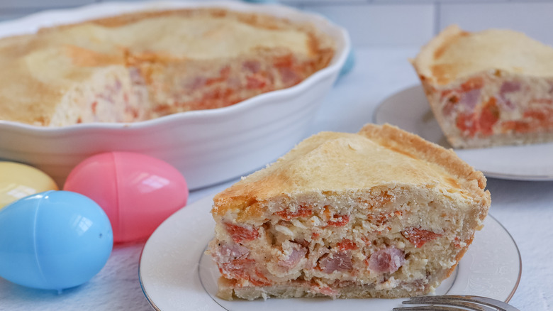 Italian Easter pie slice