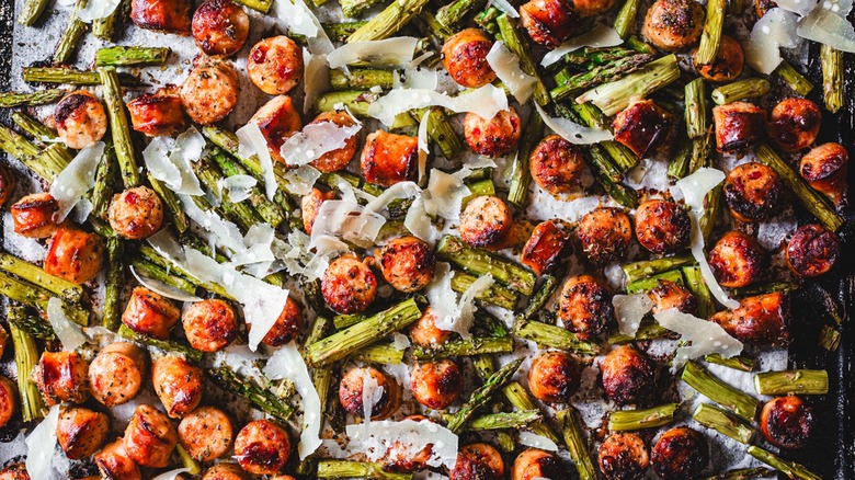 chicken sausage sheet pan meal