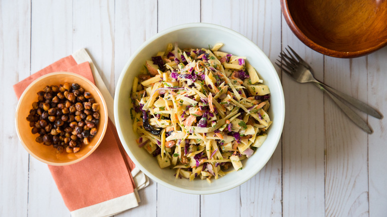 rutabaga salad in serving bowl