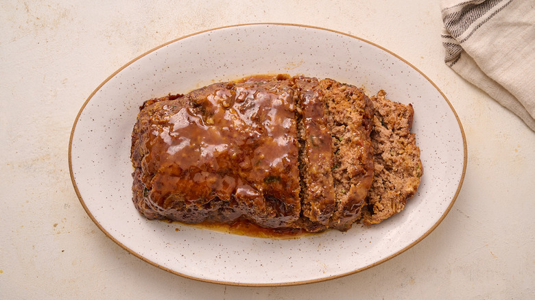 meatloaf on serving platter