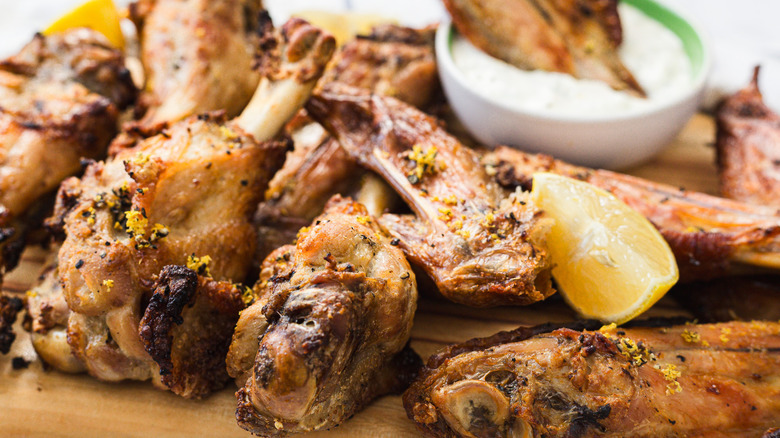 Close up on turkey wings