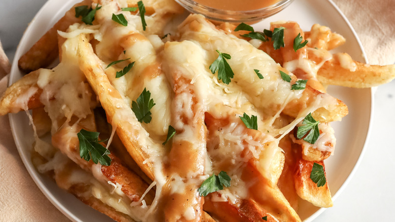 Plate of duck fat disco fries