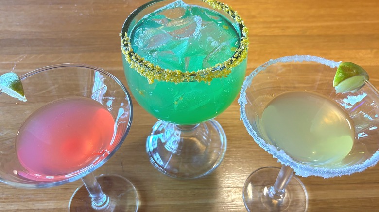 Three Applebees Cocktails on wooden table