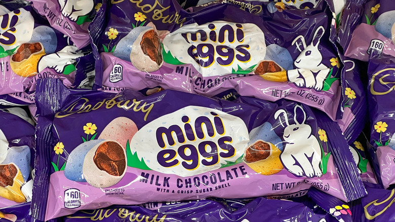 bags of Cadbury mini eggs