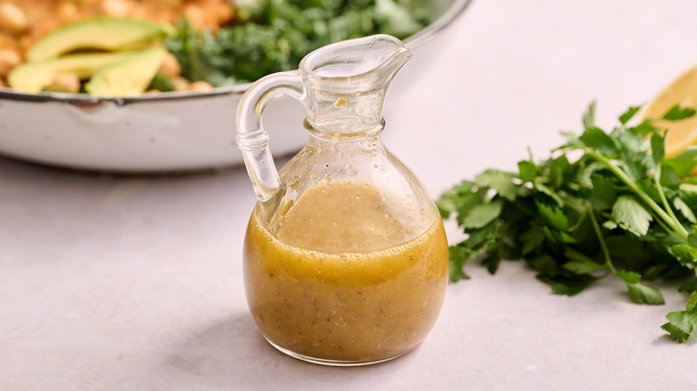 salad dressing in a jar