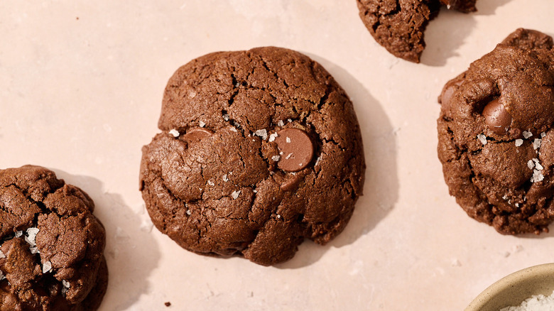 chocolate cookie on a table