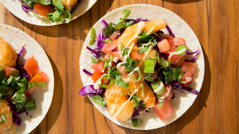 dynamite shrimp tacos on board