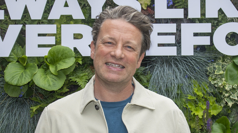 Jamie Oliver smiling at event