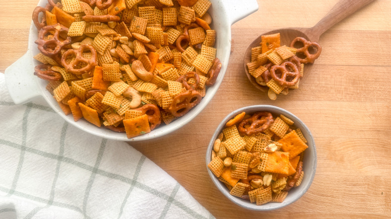 2 bowls of chex mix