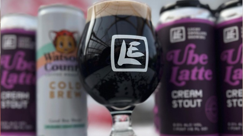 Ube latte beer
