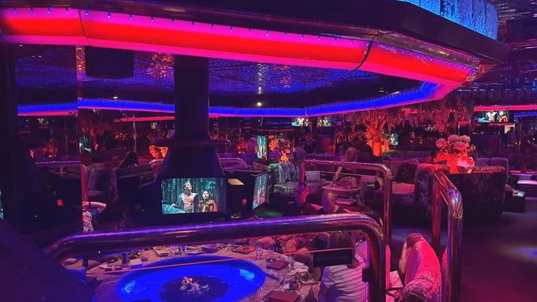Inside the '70s-decorated diner area at Peppermill