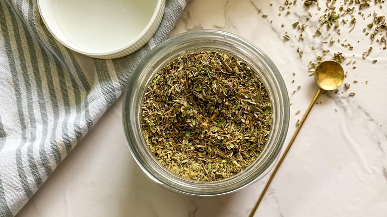 herbs de provence in jar