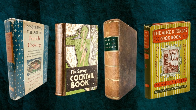 four vintage cookbooks