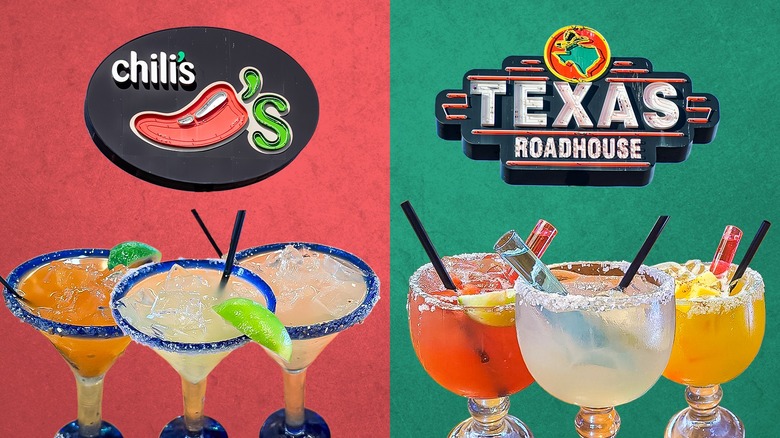 trio of margaritas on the rocks