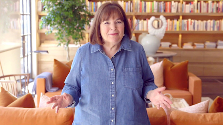 Ina Garten with her hands open smiling