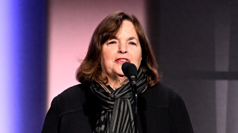 Ina Garten at a microphone
