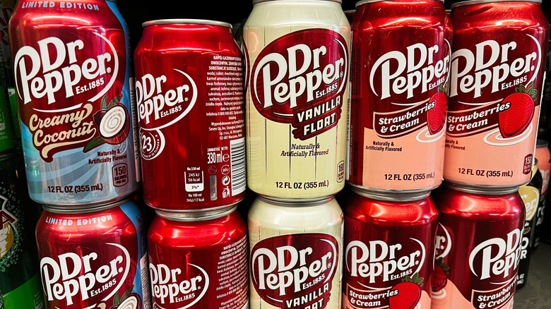 different cans of dr pepper flavors