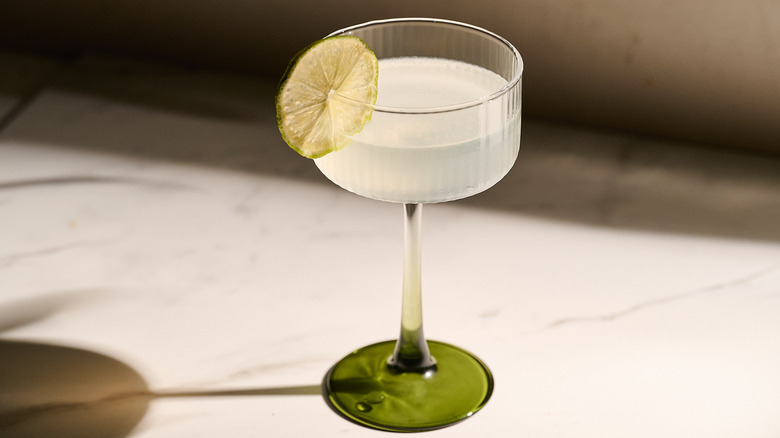 vodka gimlet on a table