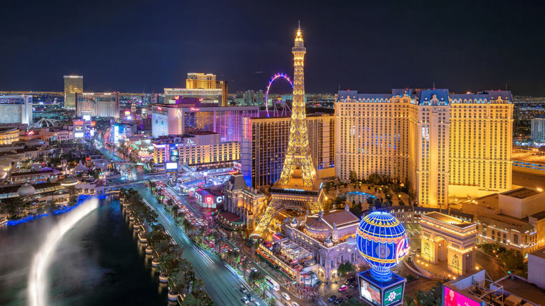 The Las Vegas Strip at night