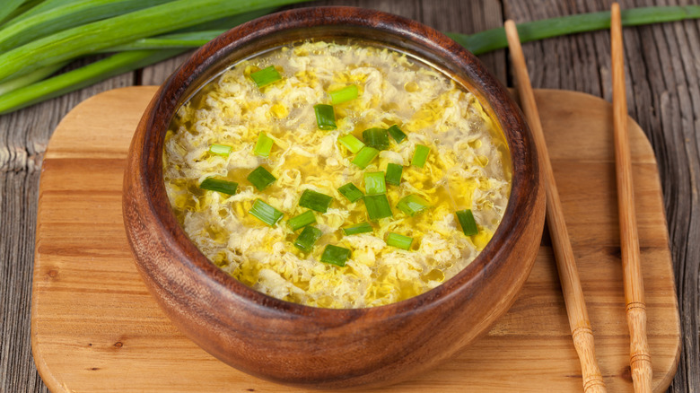 bowl of egg drop soup