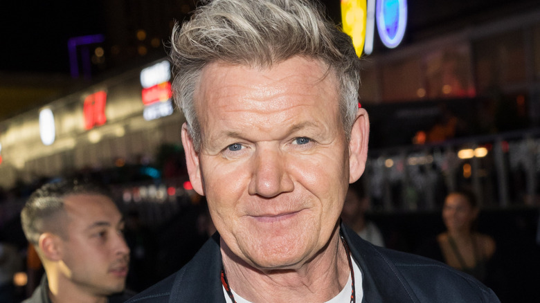 Gordon Ramsay grins on camera