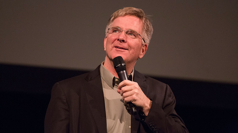 Rick Steves speaking at event