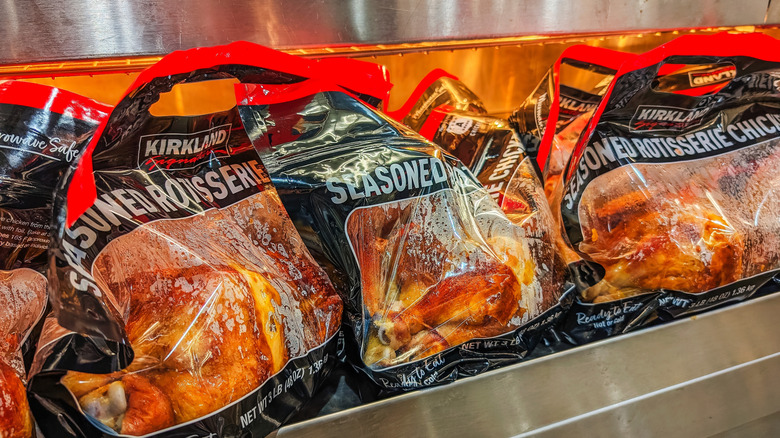 Plastic-wrapped chicken at Costco