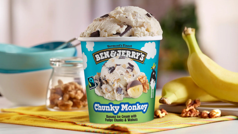Ben & Jerry's chunky monkey ice cream