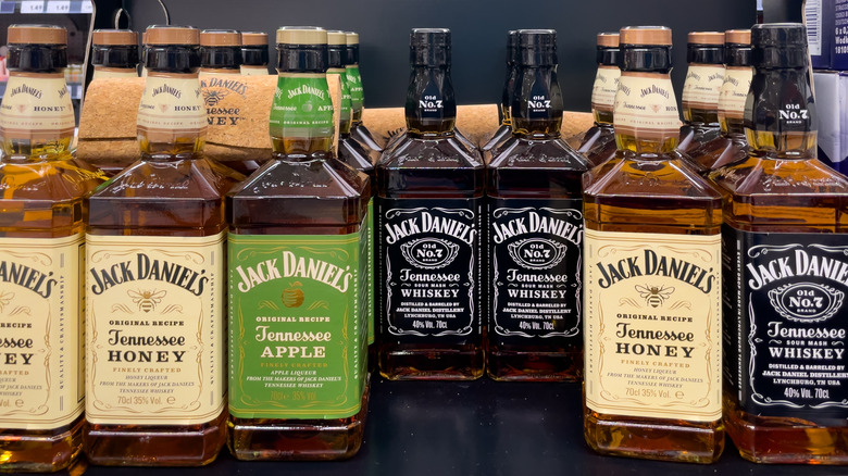 Variety of Jack Daniel's bottles