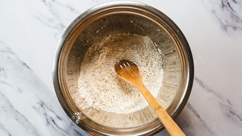 Mix in bowl with wooden spoon