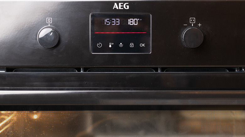 an oven preheating