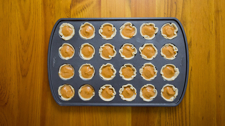 unbaked mini pumpkin pies