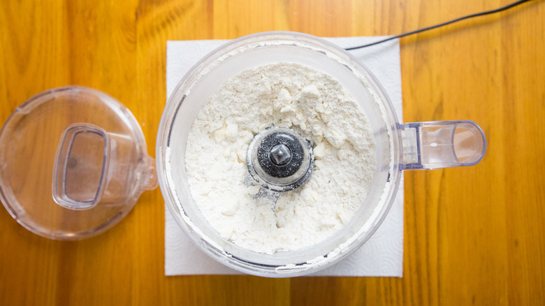 flour mixture in food processor