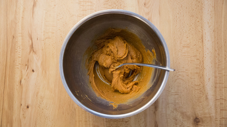 bowl of peanut butter cookie dough