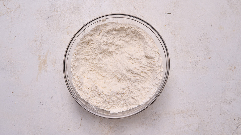 dry ingredients sifted into a bowl