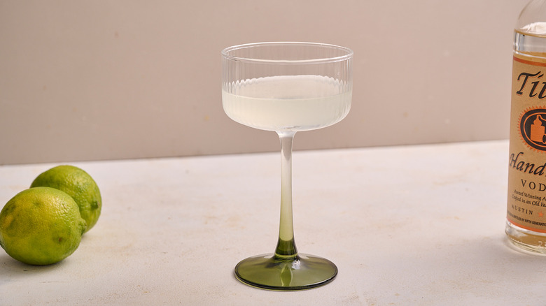 vodka gimlet on a table