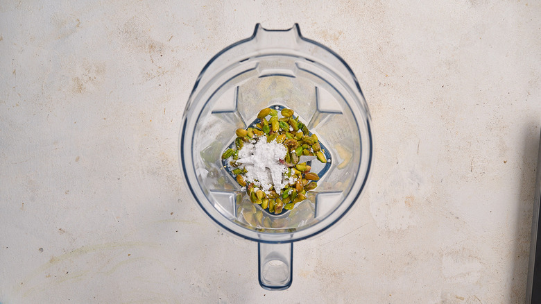 ingredients in a blender