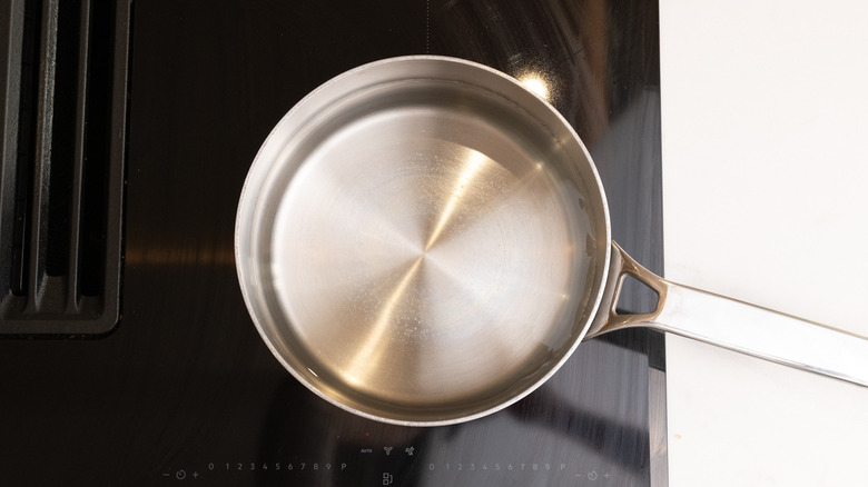 pan of water on hob