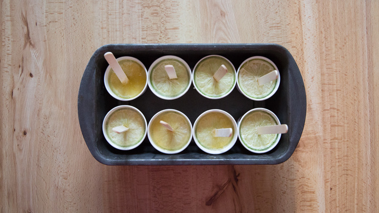 frozen margarita popsicles in loaf pan