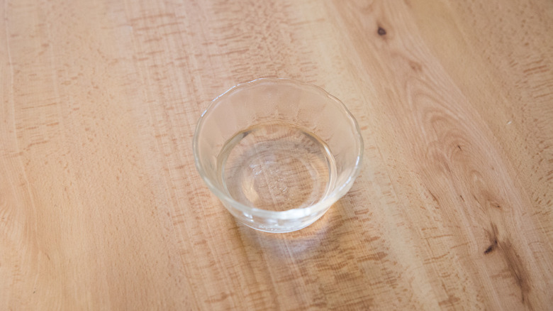 simple syrup in small dish