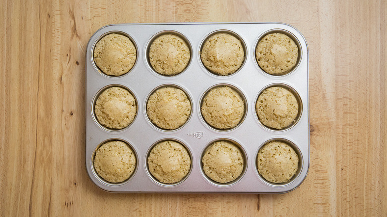 baked muffins in muffin tin