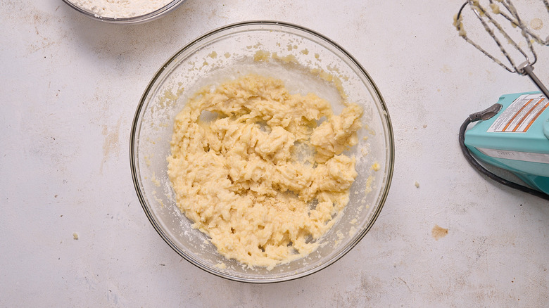 cake batter mixed in a bowl